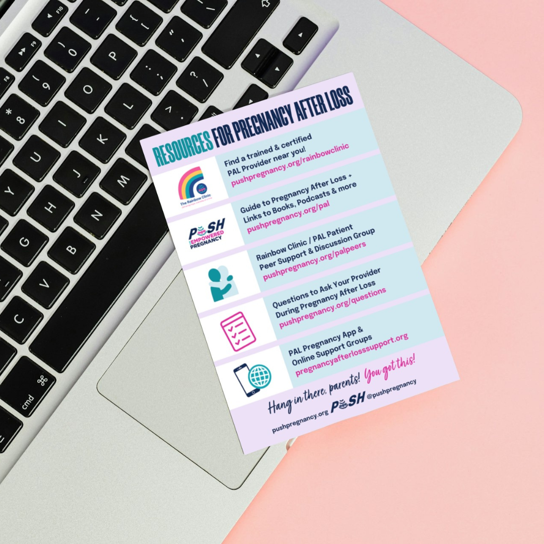Pregnancy After Loss (PAL) Support Resources Card